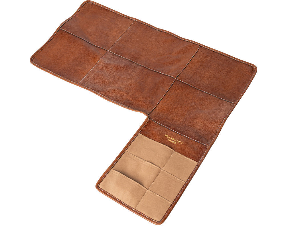 Project 86 <br> Base Organizadora de Cuero Para Maquina de Coser (Walnut)