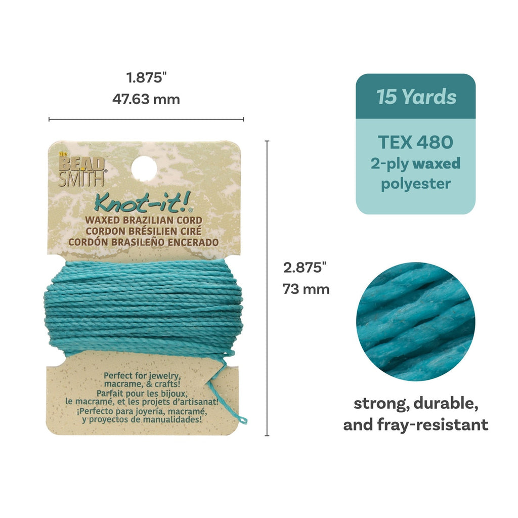 Hilo Encerado Para Bisutería Knot It! - 0,7 mm x 13,7 mts <br> Elegir Color