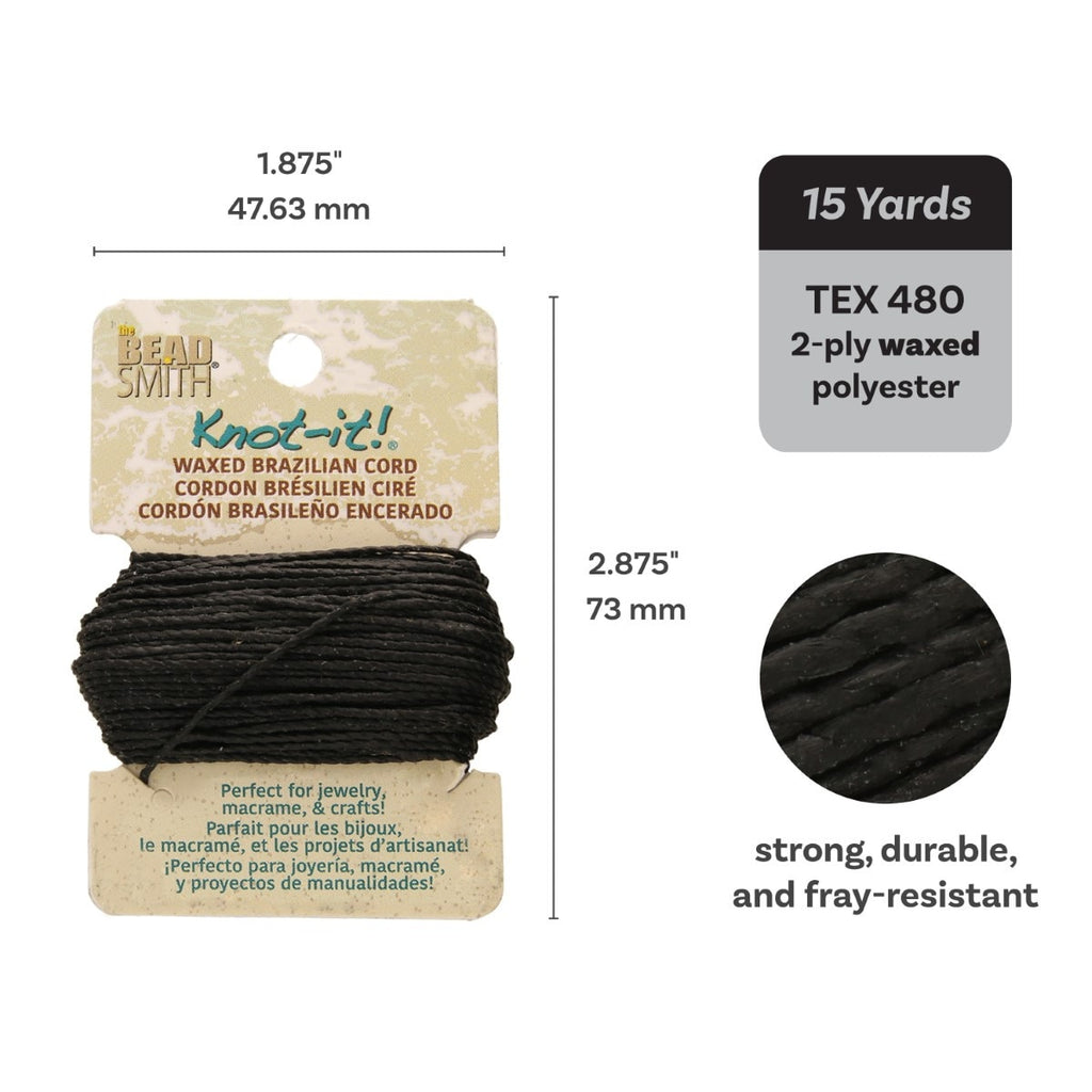 Hilo Encerado Para Bisutería Knot It! - 0,7 mm x 13,7 mts <br> Elegir Color
