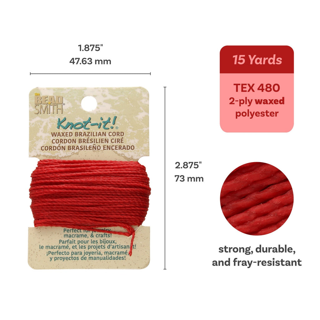 Hilo Encerado Para Bisutería Knot It! - 0,7 mm x 13,7 mts <br> Elegir Color