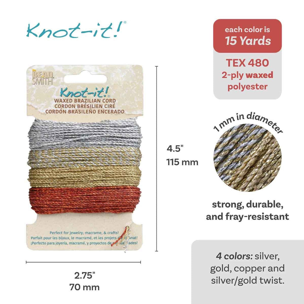 Set Hilo Encerado Para Bisutería Knot It! <br> Elegir Color