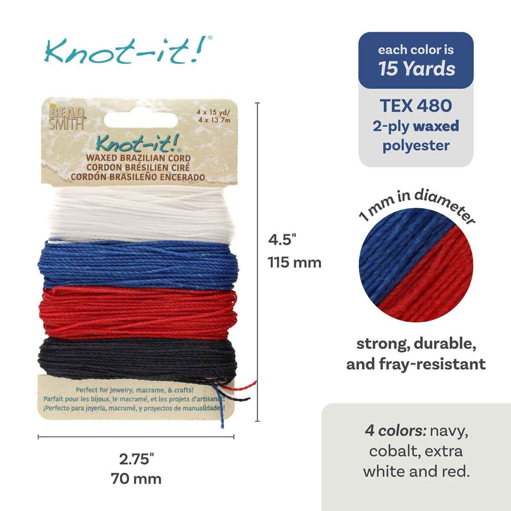 Set Hilo Encerado Para Bisutería Knot It! <br> Elegir Color