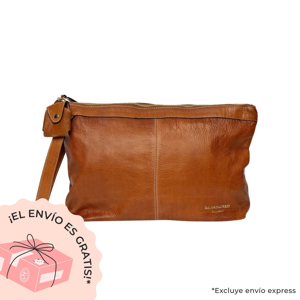 Cartera de Cuero tipo Clutch para Proyectos (Grande) Project 13 de Re:Designed en color Burned Tan