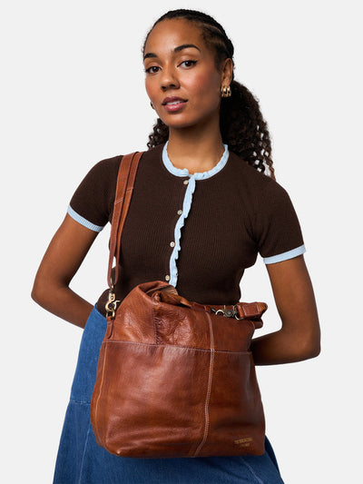 Project 100  Bolso de Cuero Para Proyectos Mediano (Walnut)