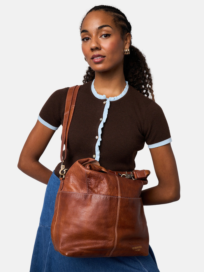 Project 100 <br> Bolso de Cuero Para Proyectos Mediano (Walnut)