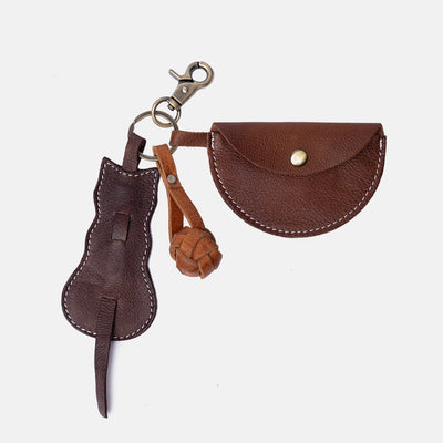 Project 141  Accesorio de Cuero Tipo Llavero Diseño Gato