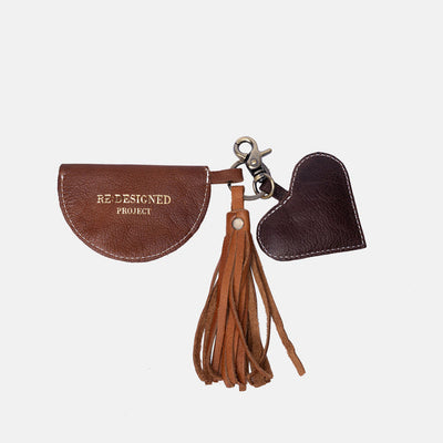 Project 142  Accesorio de Cuero Tipo Llavero Diseño Corazón