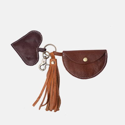 Project 142  Accesorio de Cuero Tipo Llavero Diseño Corazón
