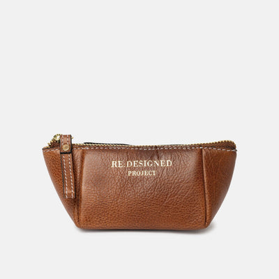 Project 35  Estuche de Cuero Triangular Para Accesorios (Elegir Color)