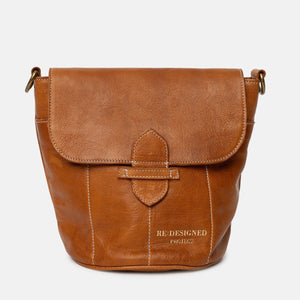 Project 58 en cuero natural – bolso mediano elegante para proyectos de tejido