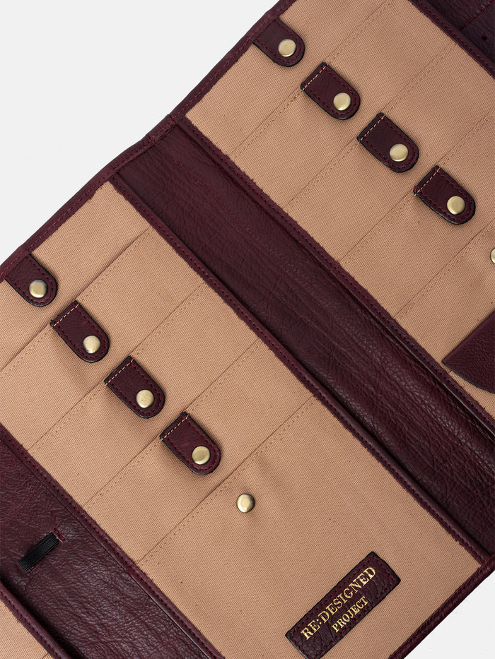 Project 82 <br> Estuche Organizador de Cuero Para Cables y/o Palillos Circulares (Elegir color)