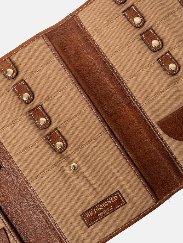 Project 82 <br> Estuche Organizador de Cuero Para Cables y/o Palillos Circulares (Elegir color)