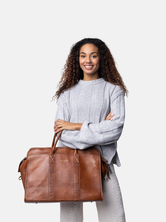 Project 88 <br> Bolso Transportador de Cuero Para Maquina de Coser (Walnut)