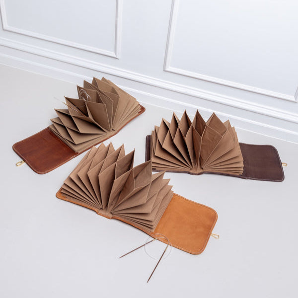 Project 93 <br> Estuche Organizador de Cuero Para Cables y Palillos Circulares (Elegir Color)