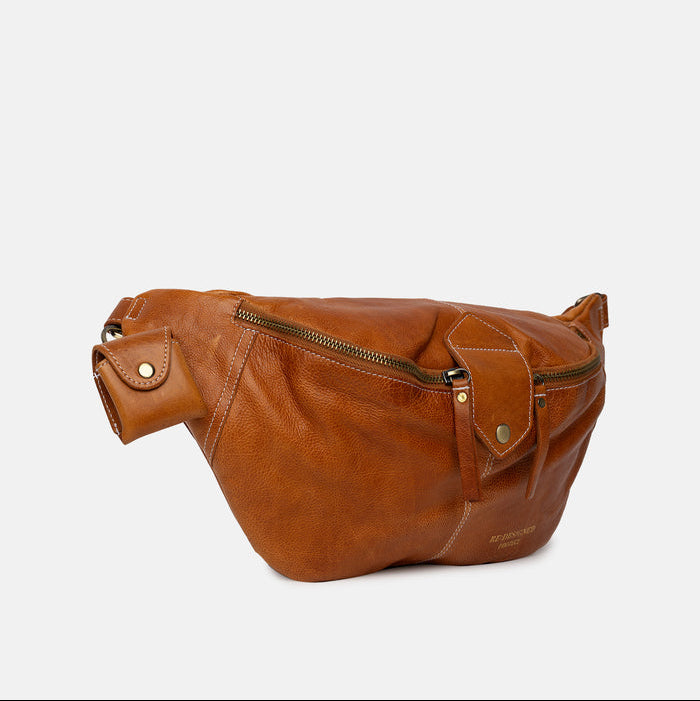 Project 95 <br> Banano o Bumbag de Cuero Para Proyectos Mediano (Burned Tan)