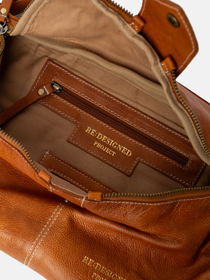 Project 95 <br> Banano o Bumbag de Cuero Para Proyectos Mediano (Burned Tan)