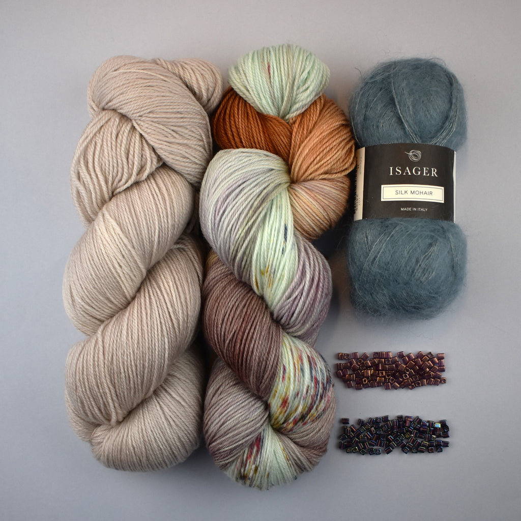 Kit de Tejido Chal "Love Song" de Pope Vergara <br> Elegir Color