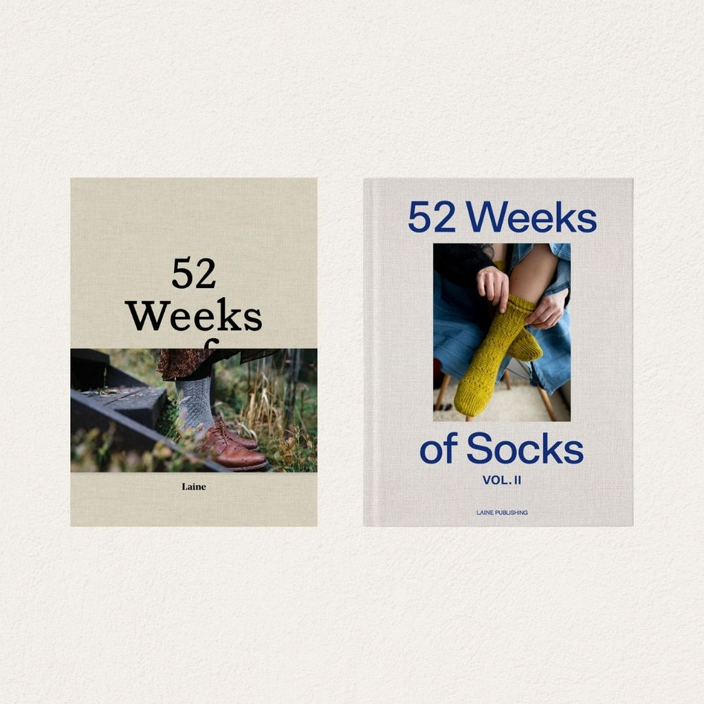 Colección de Libros Laine"52 Weeks of Socks" <br> Libro "52 Weeks of Socks Vol I" +  Libro "52 Weeks of Socks Vol II"