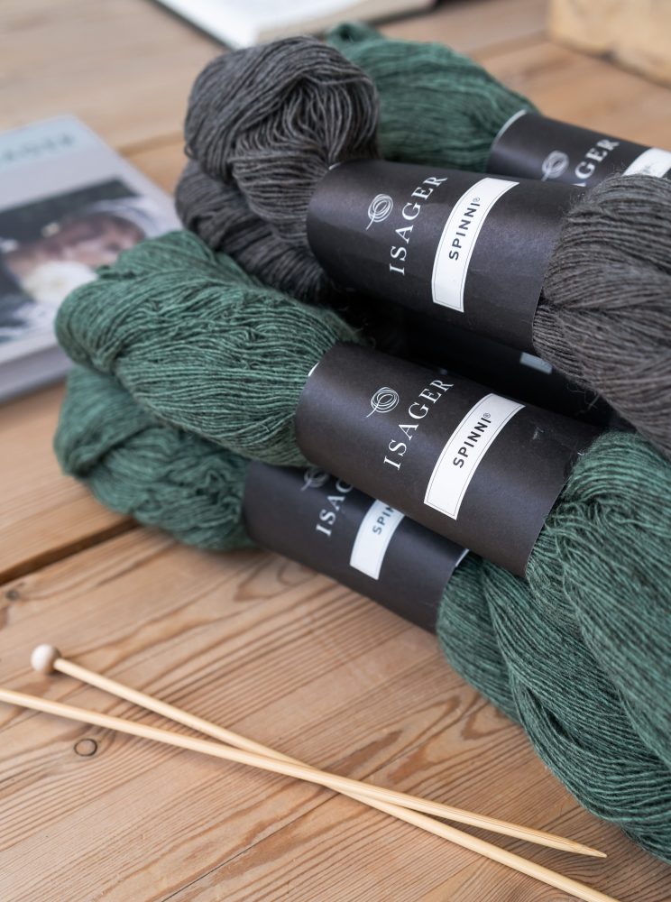 Madeja de lana fina Spinni de Isager, hilado de una sola hebra 100% lana natural para tejer encaje.