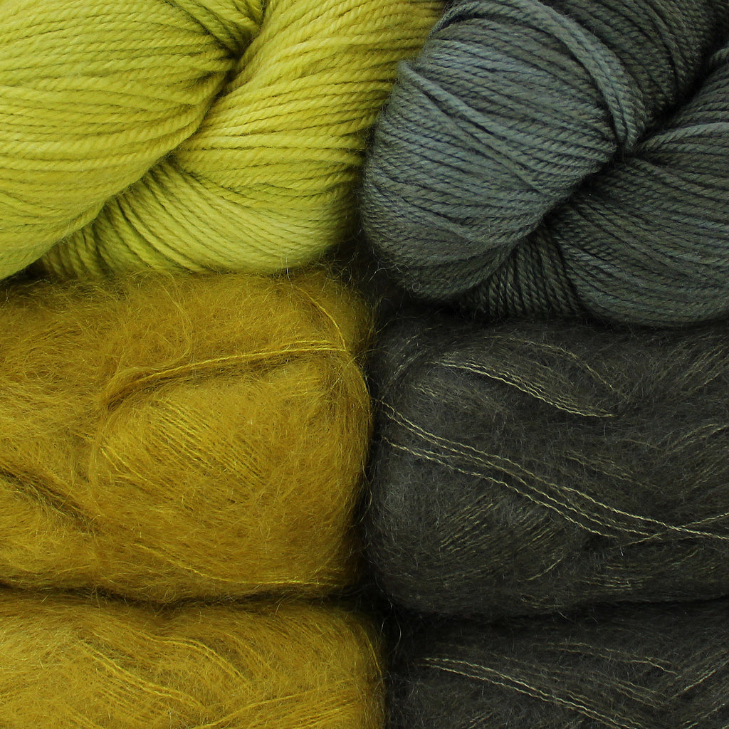 Kit de Tejido Cárdigan "Intarsia Breeze" de Pope Vergara <br> Elegir Color