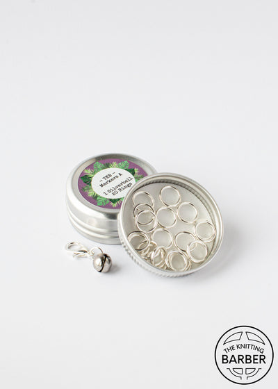 Marcapuntos A  Anillos y Cascabel Plateados