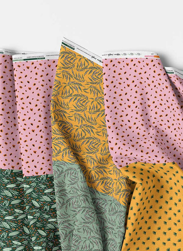 Set de Telas "Green Urban Jungle" <br> Fat Quarter Bundle