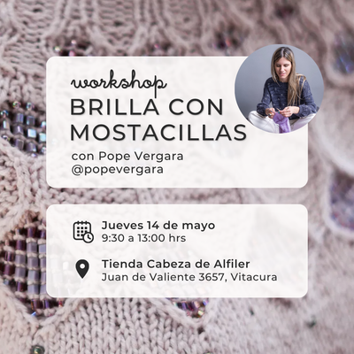 Workshop con Pope Vergara (14 de Mayo 2026)  Brilla con Mostacillas