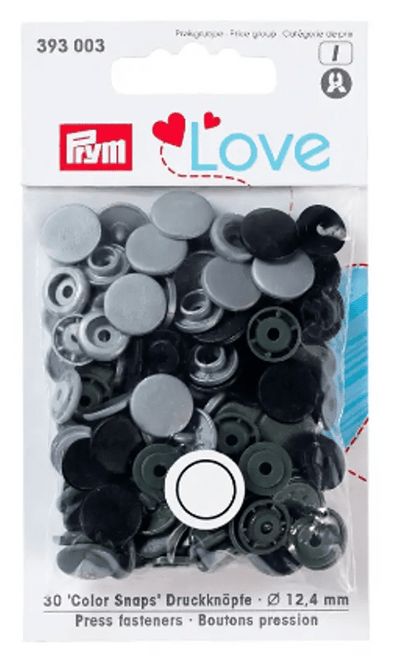 Broche a Presión  Prym Love Snap Gris (30 Un)