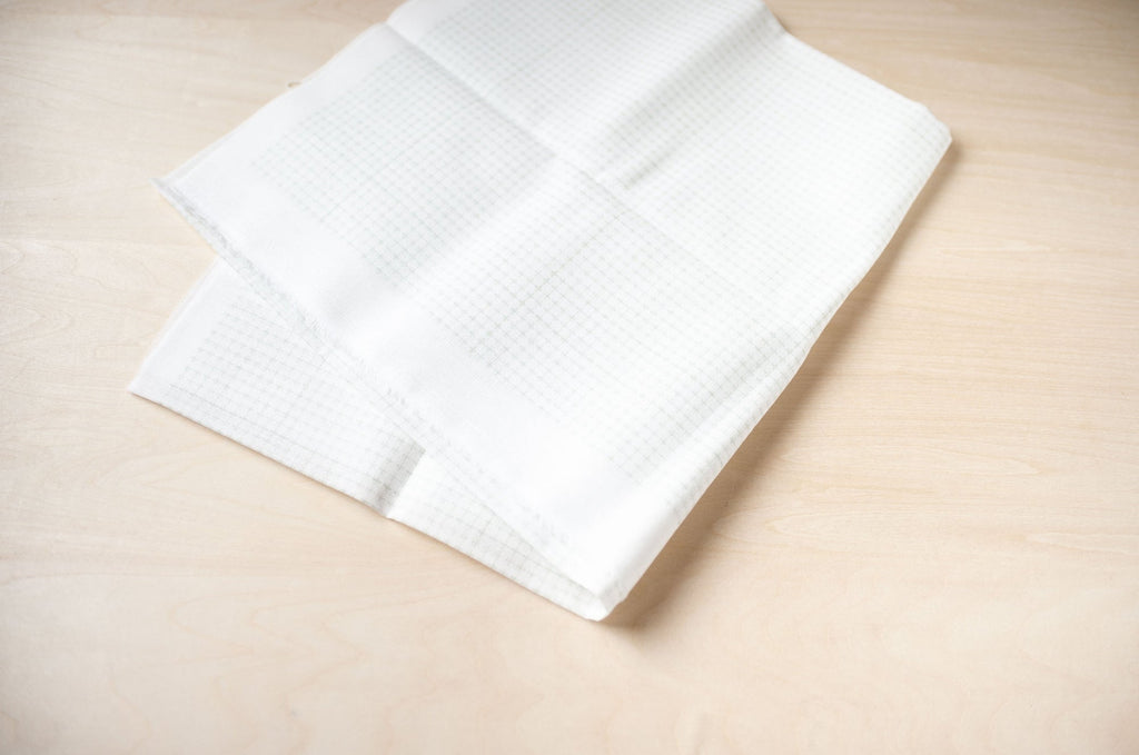 Sashiko Cloth Tela 100% Algodón con Diseño <br> White