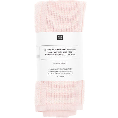 Babero de Toalla Rectangular Para Bordar  Color Pastel Pink- 100% Algodón