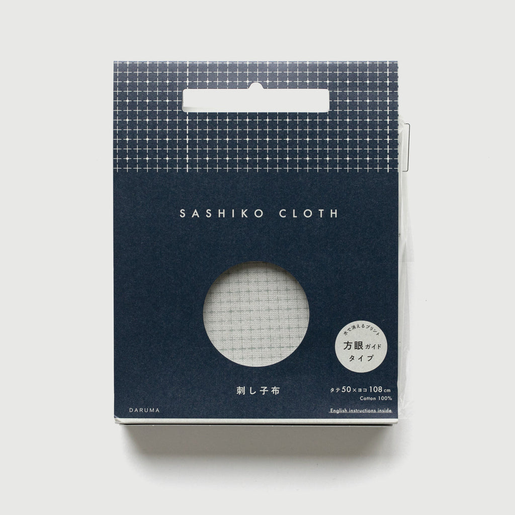 Sashiko Cloth Tela 100% Algodón con Diseño <br> Grey