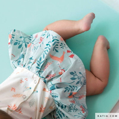 Patrón de Costura Body con Falda  1 a 12 Meses