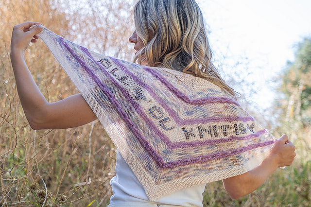 Kit de Tejido Chal "Love Song" de Pope Vergara <br> Elegir Color