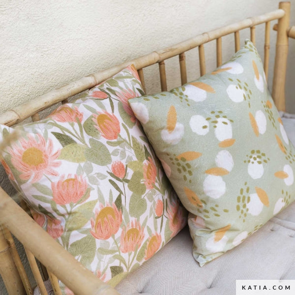 Tela Lona Canvas Slim "Boho Abstract" (100% Algodón) <br> De Corte, 140 cm de ancho