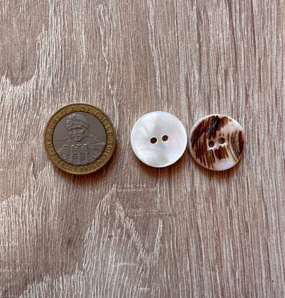 Botón Nácar Blanco Tornasol