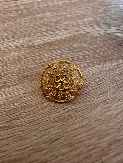 Botón Diseño Barroco Dorado