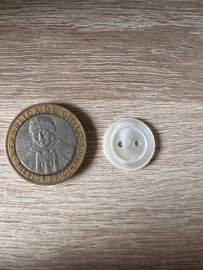 Botón Camisero Nácar Blanco