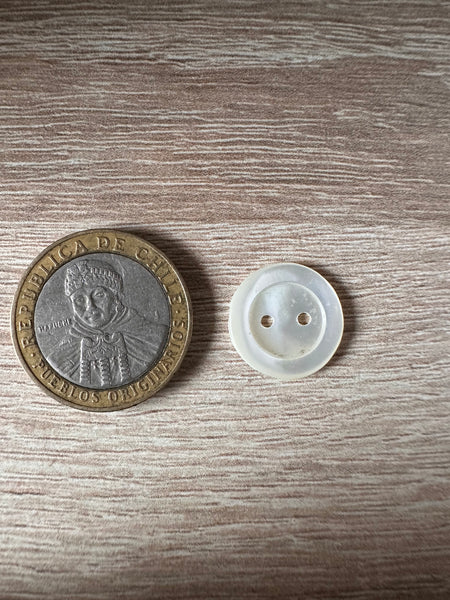 Botón Camisero Nácar Blanco