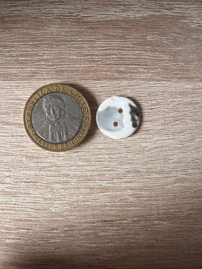 Botón Camisero Nácar Blanco