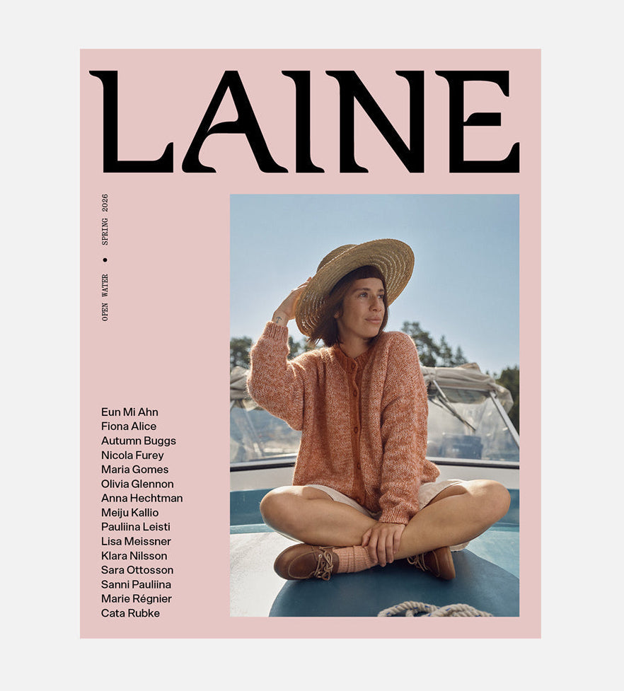 Laine Magazine 28 «Open Water» — portada de la revista de tejido