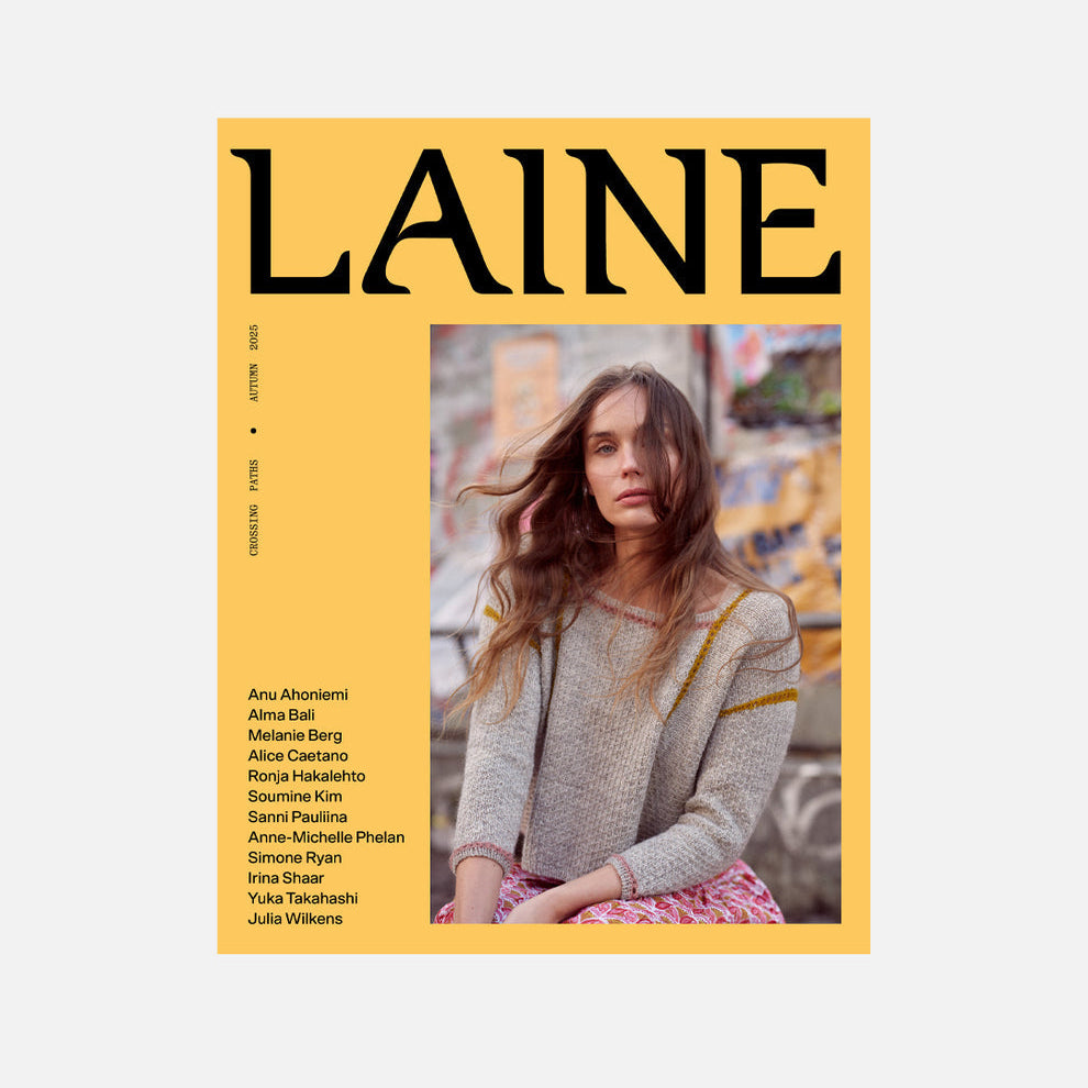 Laine Magazine Issue 26 Crossing Paths – 12 patrones de otoño ambientados en Kallio, Helsinki