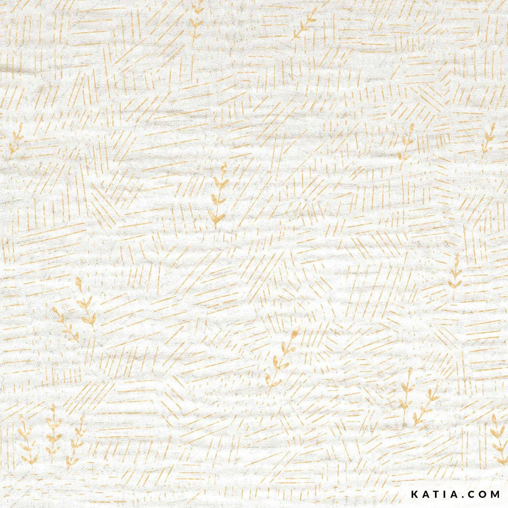 Tela Muselina "Wheat Field" (100% Algodón) <br>De Corte, 130cm de ancho
