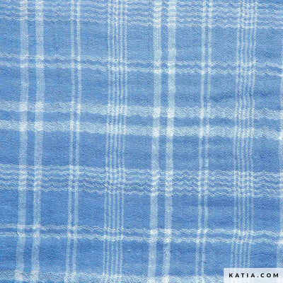 Tela Musseline Tartán Lavender (84% Algodón - 16% Poliéster)   De Corte, 130 cm de ancho
