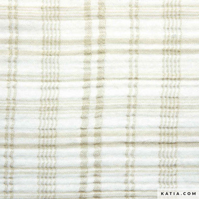 Tela Musseline Tartán Linen (84% Algodón - 16% Poliéster)   De Corte, 130 cm de ancho