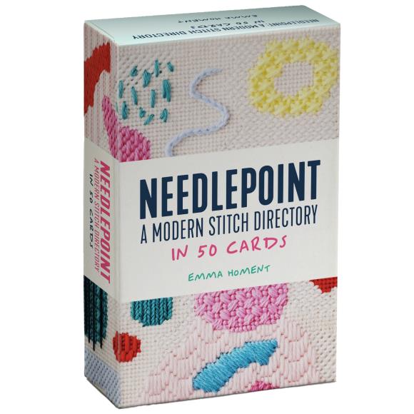Needlepoint Modern Stitch Directory – 50 tarjetas de punto reglado en formato portable
