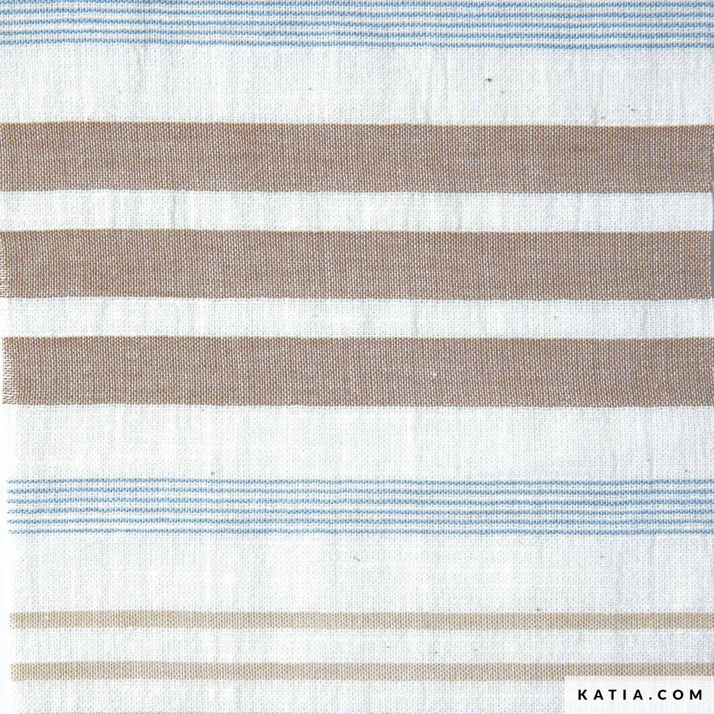 Tela de Panamá mezcla de algodón y viscosa de Katia Fabrics con efecto natural microflamé, ideal para coser vestidos, blusas y pañuelos ligeros.