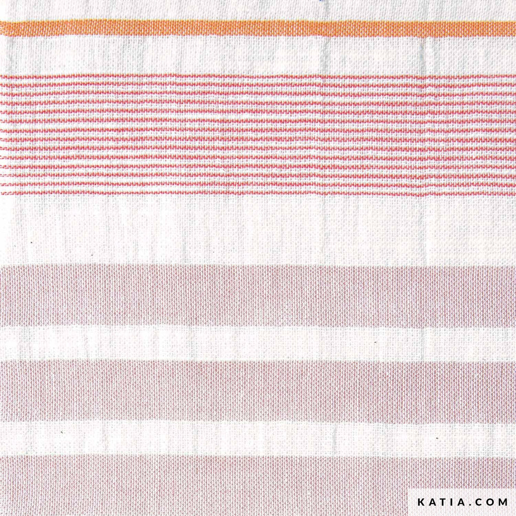 Tela de Panamá mezcla de algodón y viscosa de Katia Fabrics con efecto natural microflamé, ideal para coser vestidos, blusas y pañuelos ligeros.