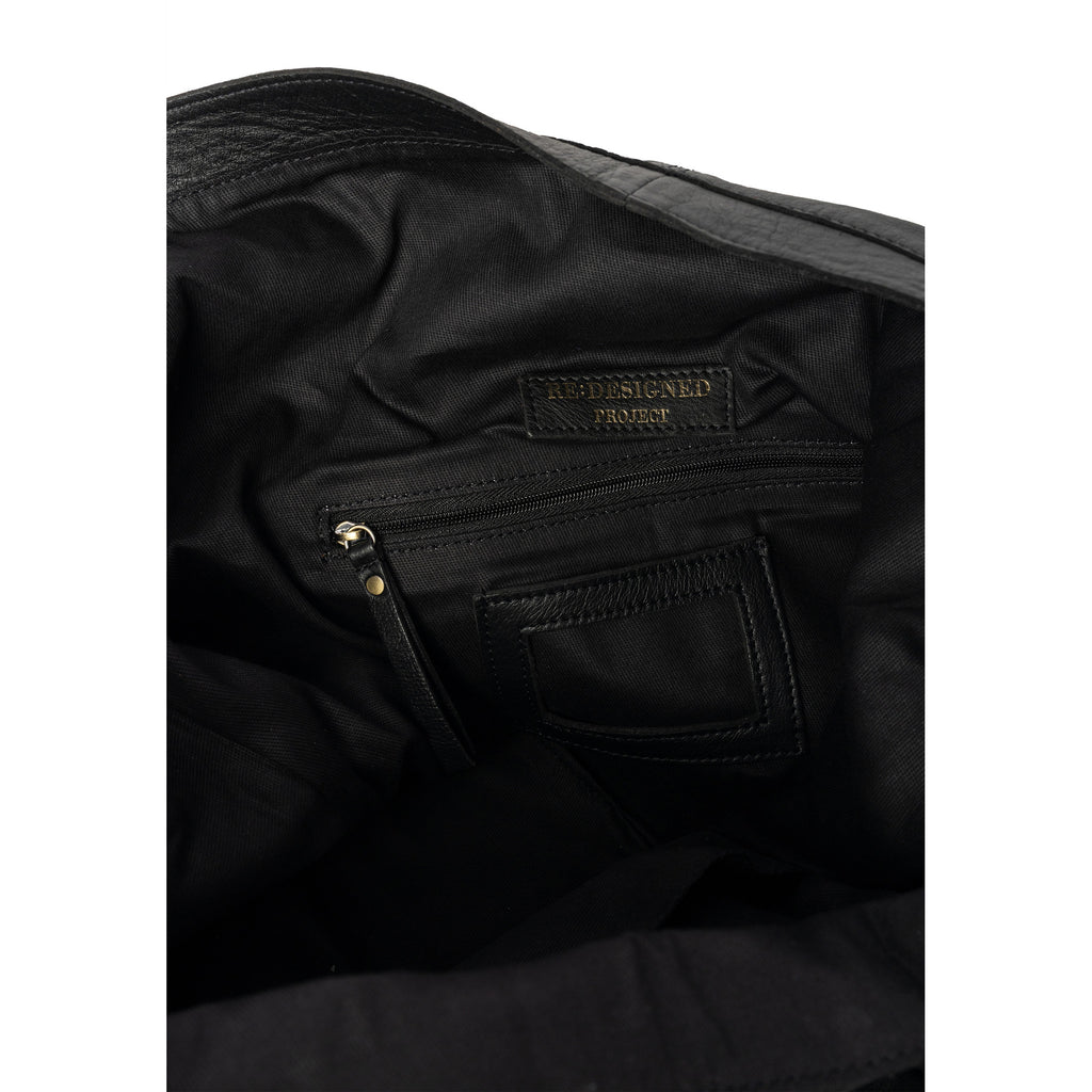Bolso de Cuero para Proyectos Grande Project 101 de Re:Designed (P0101) en color Black – detalle interior