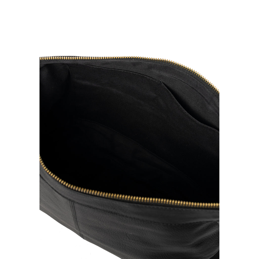 Cartera de Cuero Tipo Clutch para Proyectos (Grande) Project 13 de Re:Designed (P013) en color Black/Gold – detalle interior
