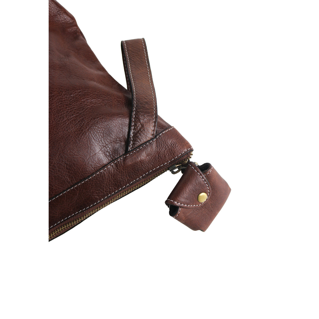 Cartera de Cuero Tipo Clutch para Proyectos (Grande) Project 13 de Re:Designed (P013) en color Woodsmoke – detalle